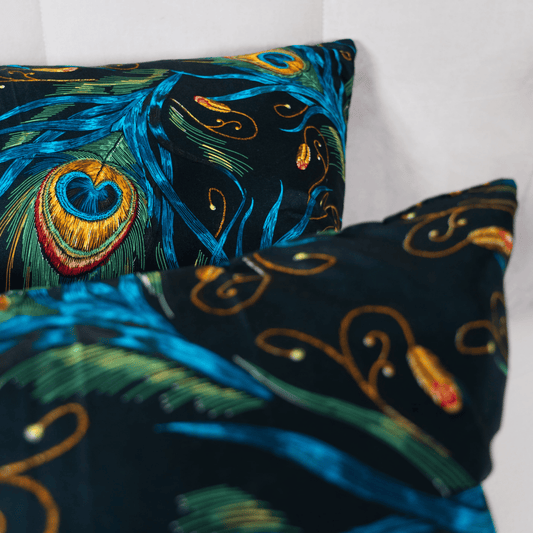 Zelesta Comfort Design Pillowcase Set Of 2 - Peacock Feathers