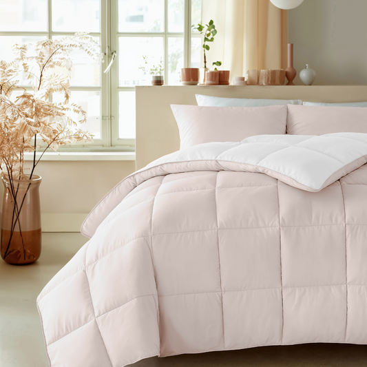 Zelesta Deluxe Duo Percale Cotton Couette - Soie & Crème