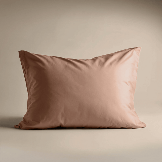 Zelesta Deluxe Uni Satin Cotton Taies d'oreiller Lot de 2 - Rouge Terre