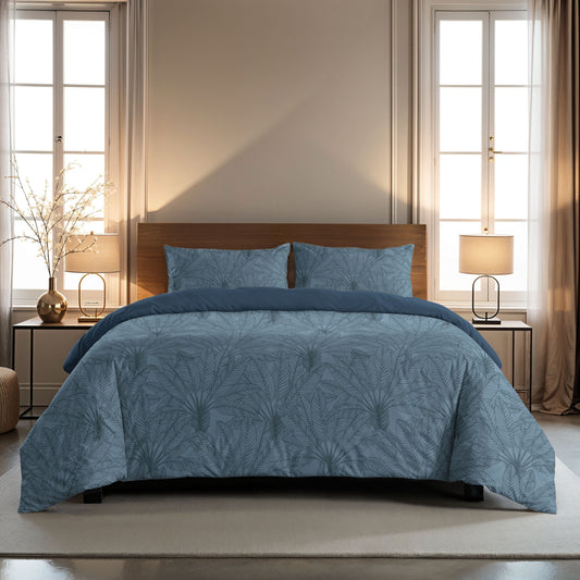 Zelesta Comfort Design Seamless Duvet - Botanical Line Art Blue