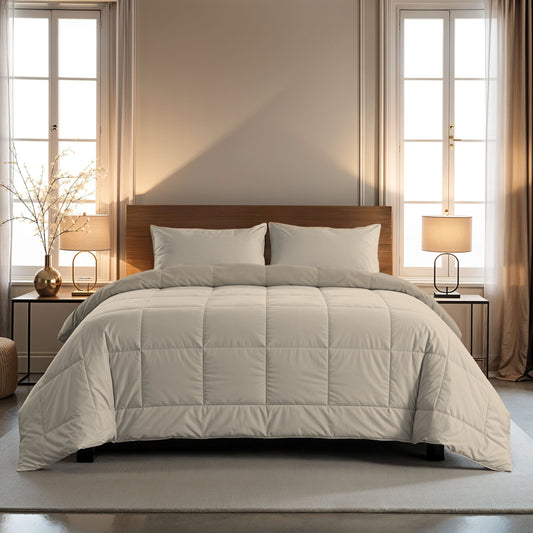 Zelesta Comfort Duo Couette - Taupe & Champagne