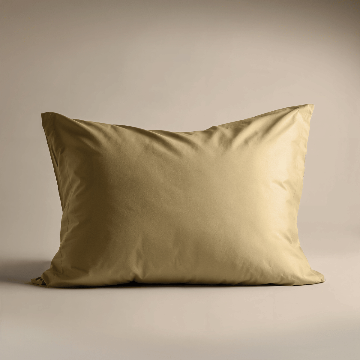 Zelesta Deluxe Uni Satin Cotton Pillowcase Set Of 2 - Ochre Yellow