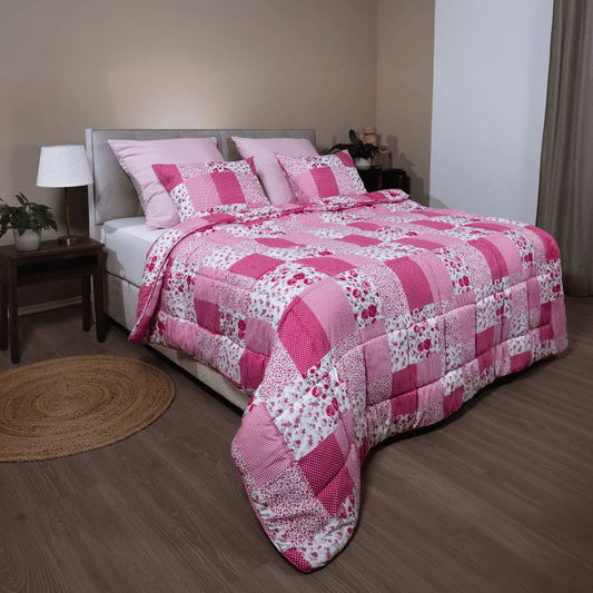Zelesta Comfort Design 4-Season Duvet - Patchwork Pink image