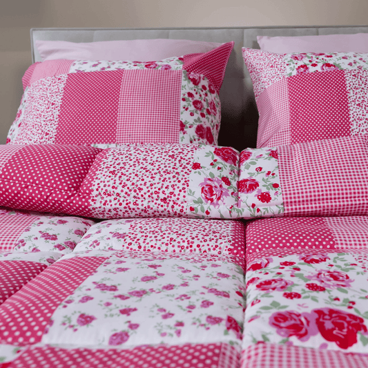 Zelesta Comfort Design Pillowcase Set Of 2 - Patchwork Pink