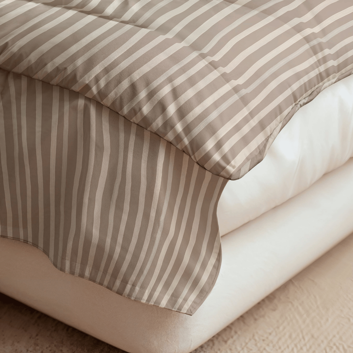 Couette en coton Zelesta Pure Design - Rayures marron