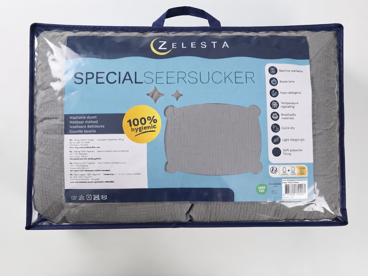 Zelesta Comfort Structure Seersucker Couette - Taupe & Beige