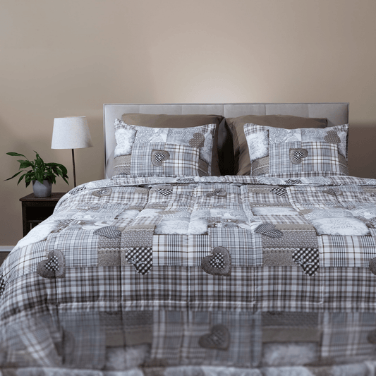 Zelesta Comfort Design Couette - Cœurs en patchwork