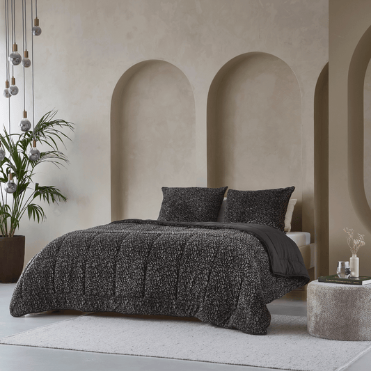 Zelesta Special Teddy Panther Duvet - Anthracite