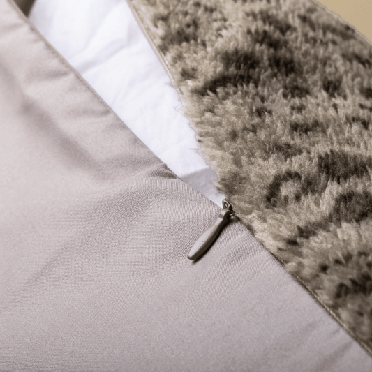 Zelesta Special Teddy Panther Taies d'oreiller Lot de 2 - Taupe