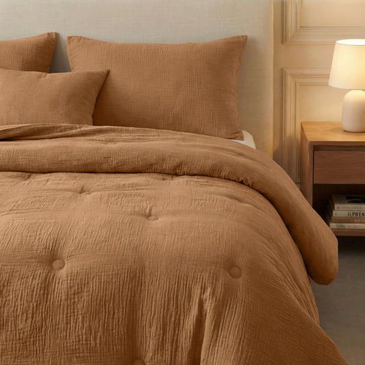 Zelesta Deluxe Cotton Muslin Couette - Terra