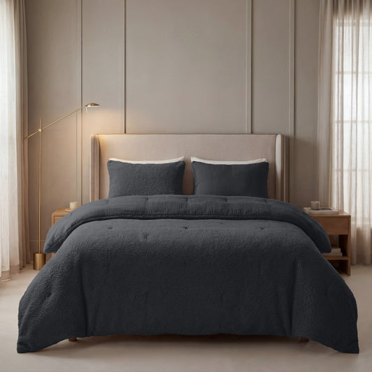 Zelesta Special Teddy Cotton Muslin Couette - Anthracite