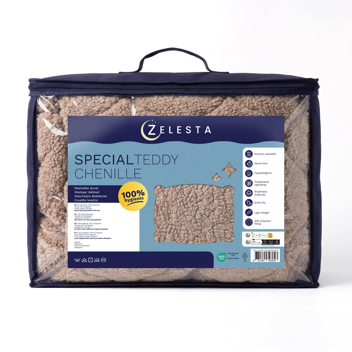 Zelesta Special Teddy Chenille Couette - Vieux Rose