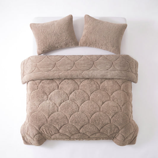 Zelesta Special Teddy Chenille Taies d'oreiller Lot de 2 - Vieux Rose