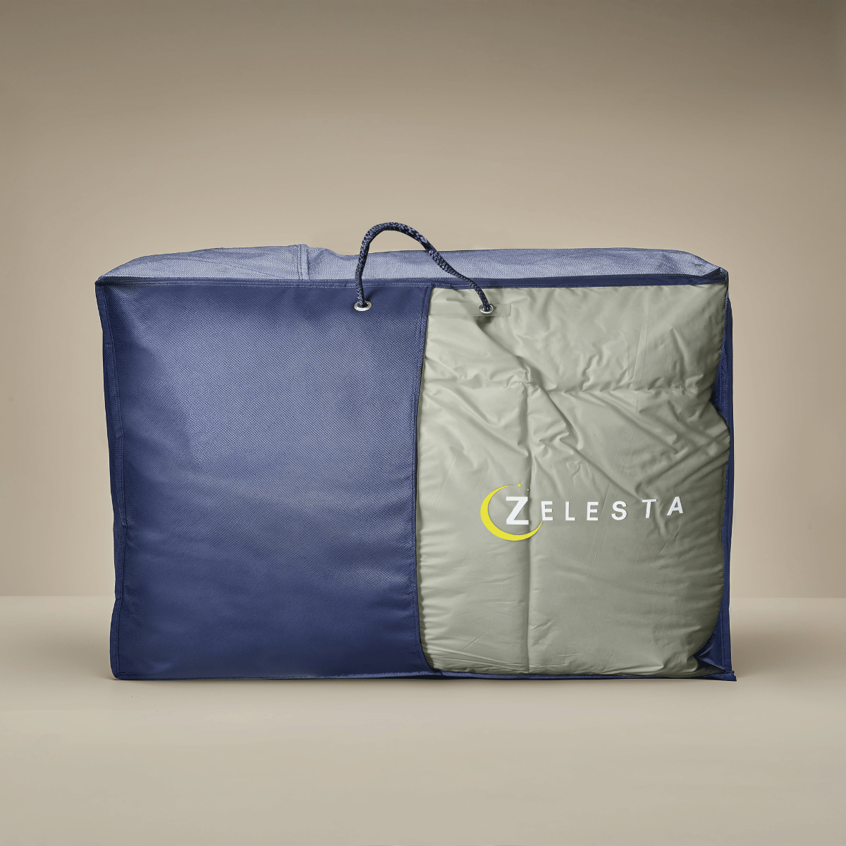 Zelesta Deluxe Duo Couette Coton Percale - Vert Olive & Menthe