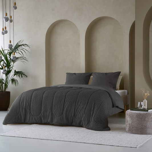 Zelesta Special Teddy Groove Couette - Anthracite