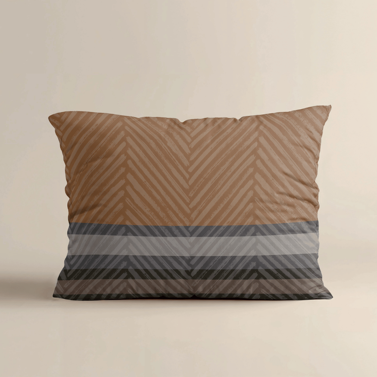 Ensemble de 2 taies d'oreiller Zelesta Comfort Design - Rayures marron