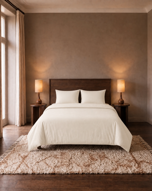 Couette Zelesta Pure Uni Sans Coutures en Coton - Cloud Dancer