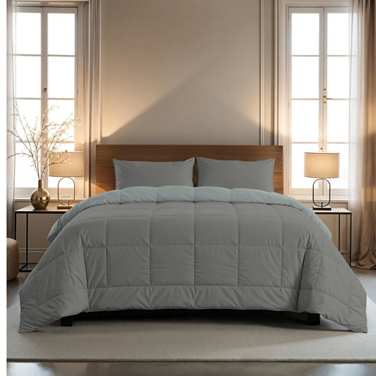 Zelesta Pure Duo Cotton Couette - Gris foncé & Gris clair