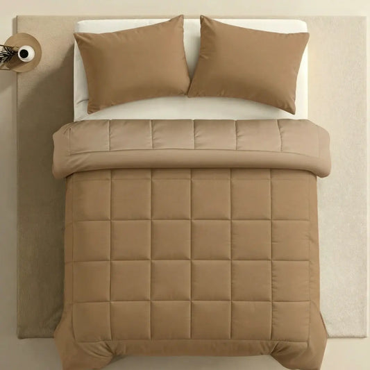 Zelesta Pure Unie Taies d'Oreiller Coton - Set de 2 - Brun Cacao