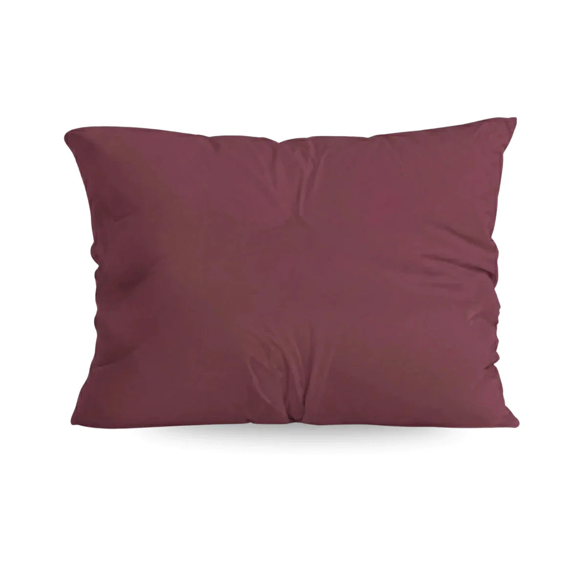 Ensemble de 2 taies d'oreiller Zelesta Pure en coton uni - Bordeaux