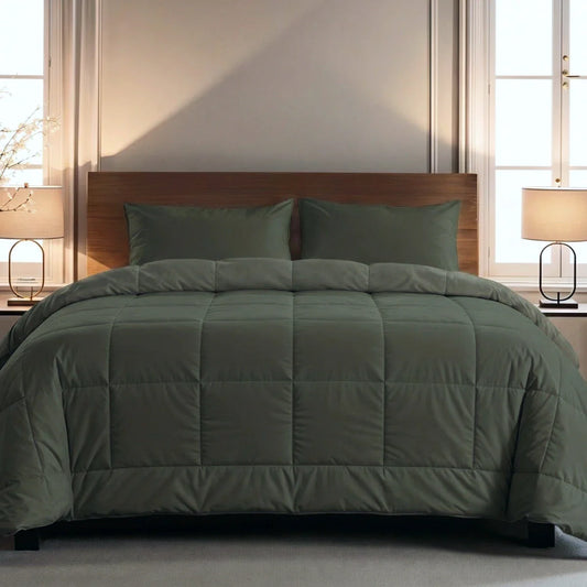 Zelesta Pure Uni Cotton Couette Été - Olive noir