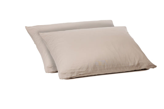Zelesta Comfort Uni Taies d'oreiller Lot de 2 - Taupe