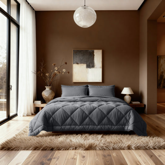 Zelesta Comfort Uni Diamond Couette - Anthracite