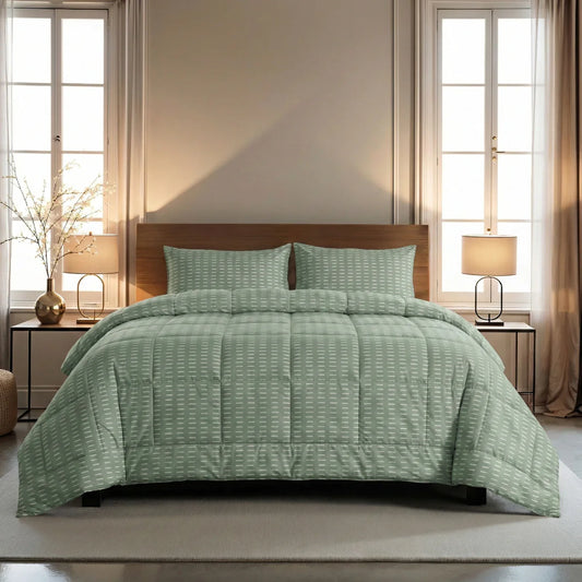 Zelesta Comfort Design 4-Season Duvet - Olive Stitches image
