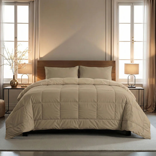 Zelesta Pure Uni Cotton Couette 4 Saisons - Taupe blush