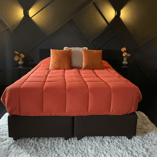 Zelesta Everyday Duo Summer Duvet - Light Grey & Ginger