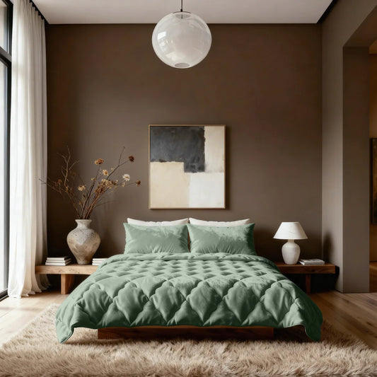 Zelesta Special Flannel Uni Couette - Vert