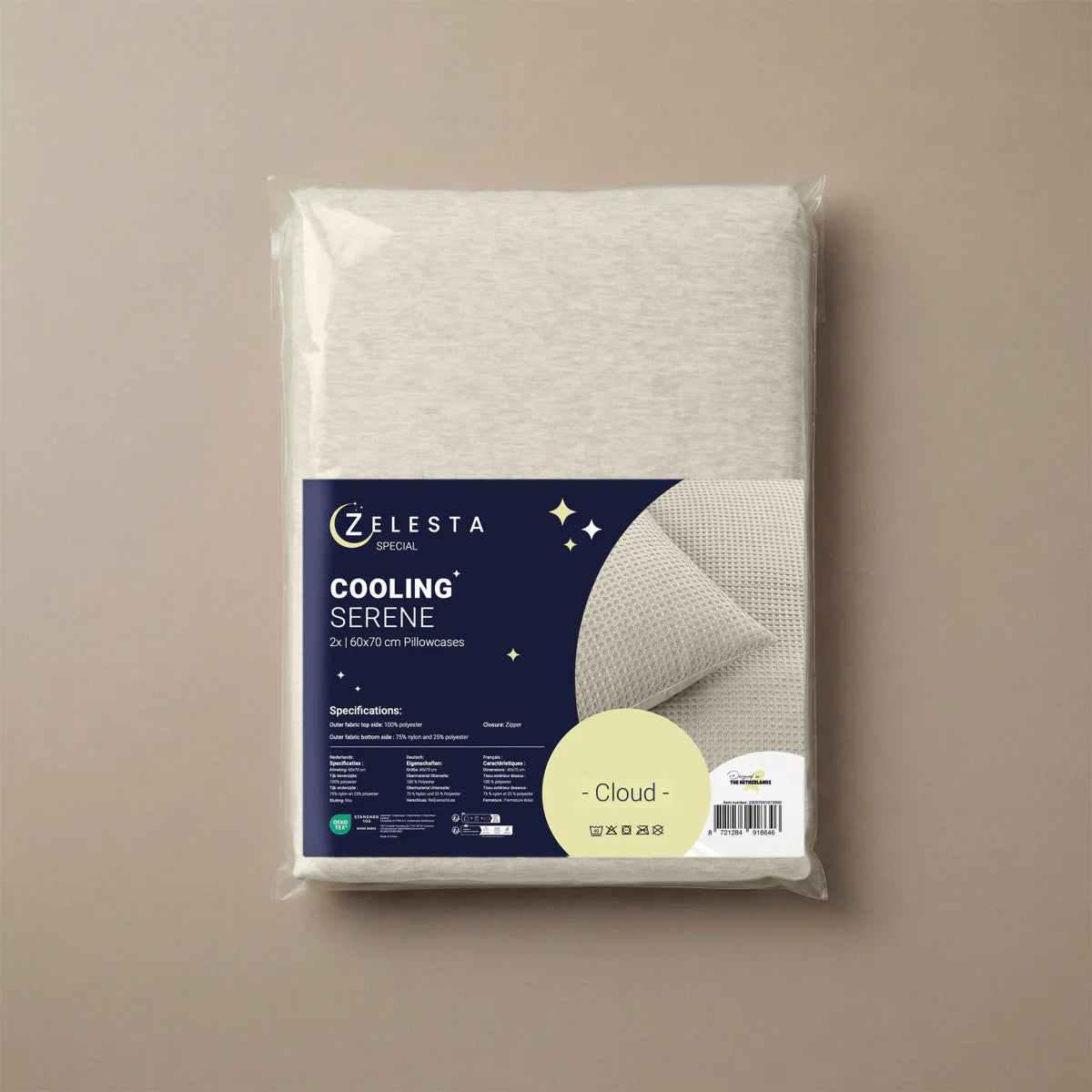 Zelesta Special Cooling Serene Pillowcase Set Of 2 - Sand