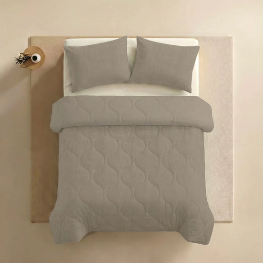 Zelesta Special Seersucker Pillowcase Set Of 2 - Warm Grey
