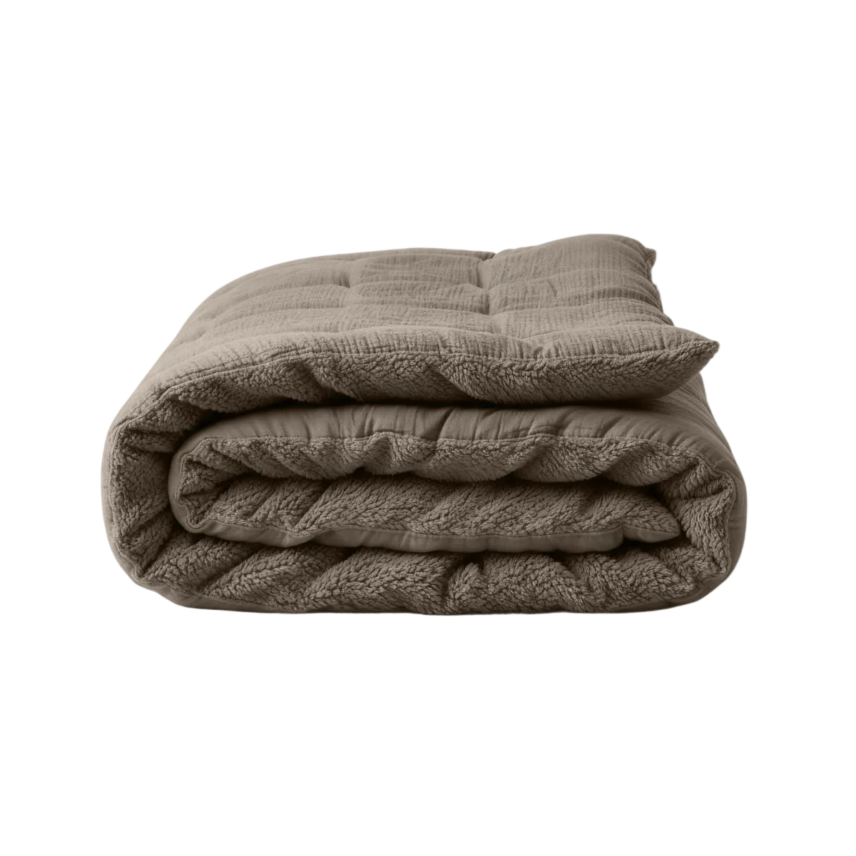 Couette en mousseline de coton spéciale Zelesta Teddy - Taupe