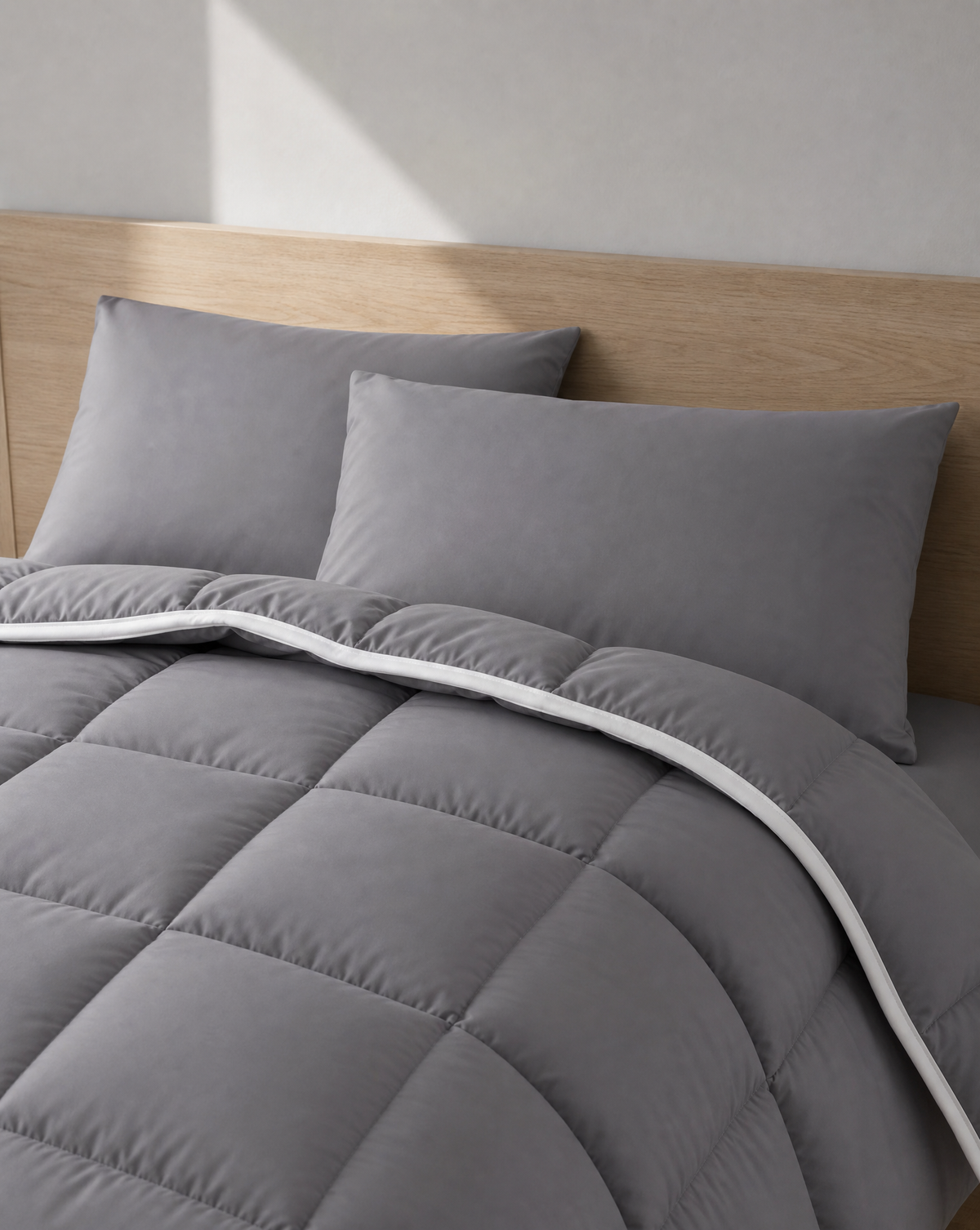 Zelesta Everyday Unie Taies d'Oreiller - Set de 2 - Anthracite