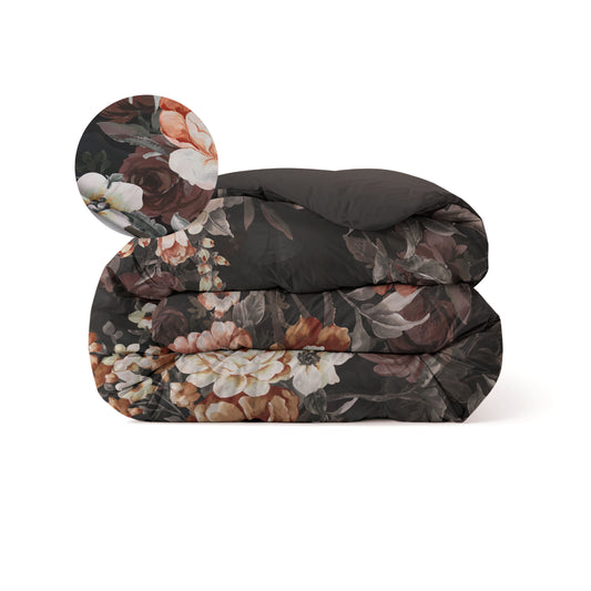 Couette Zelesta Comfort Design Sans Coutures - Golden Age Flower Black