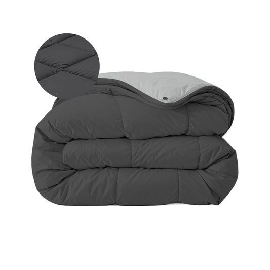 Zelesta Comfort Duo Couette 4 Saisons - Noir & Gris