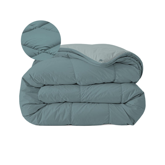 Zelesta Comfort Duo Couette 4 Saisons - Bleu Vert & Bleu