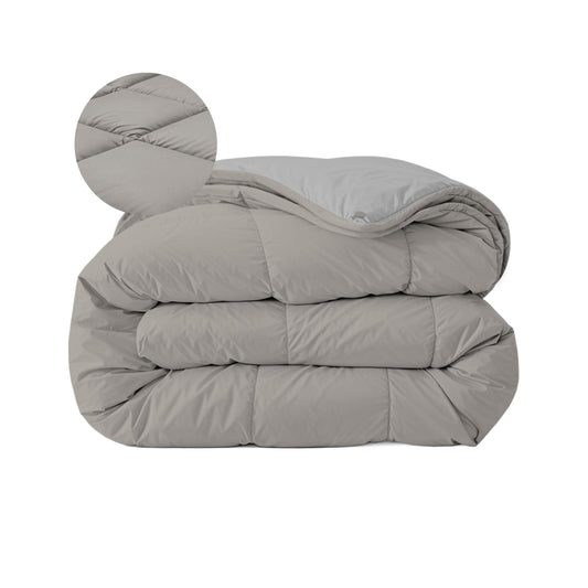 Zelesta Comfort Duo Couette 4 Saisons - Gris & Gris Doux
