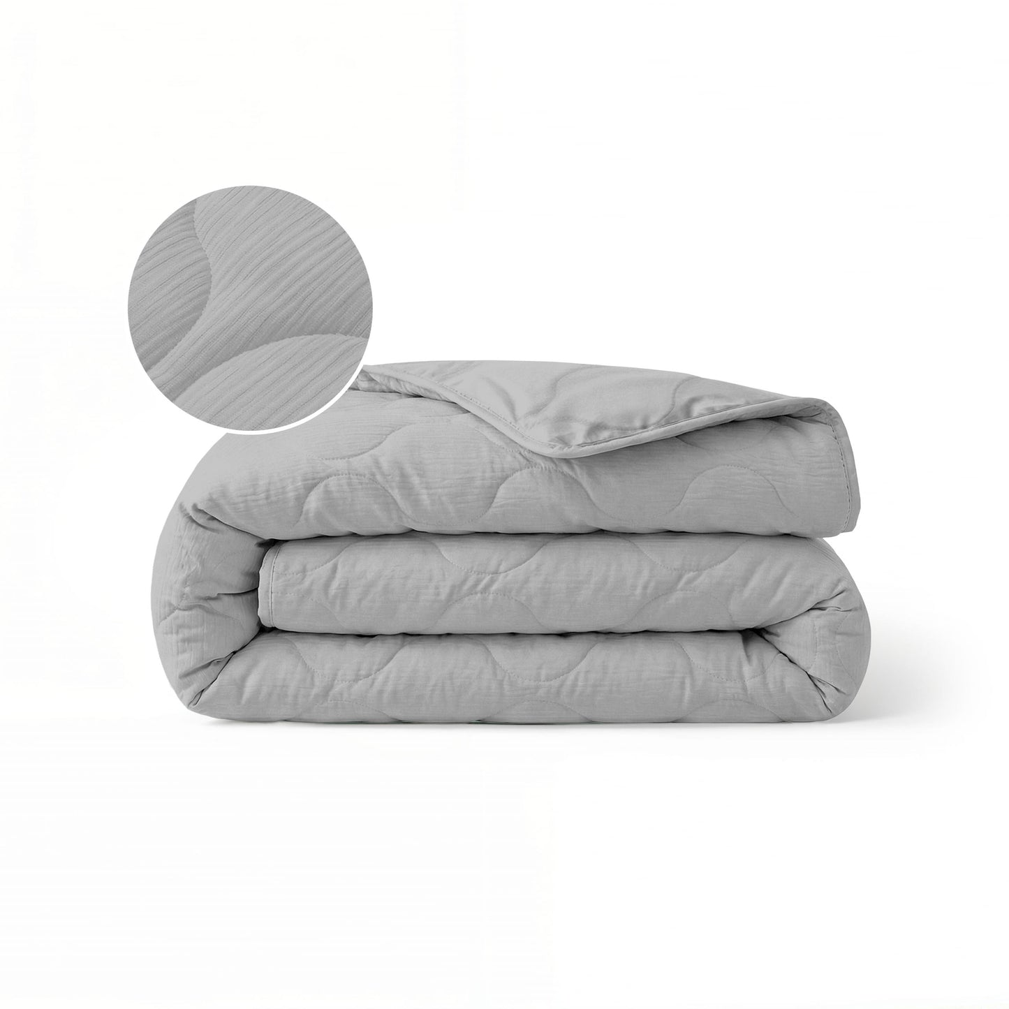 Couette d'été spéciale en mousseline Zelesta - Gris clair