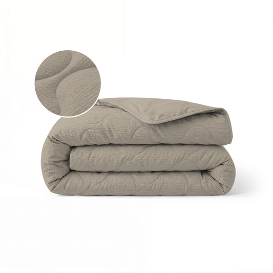 Zelesta Special Seersucker Summer Duvet - Warm Grey