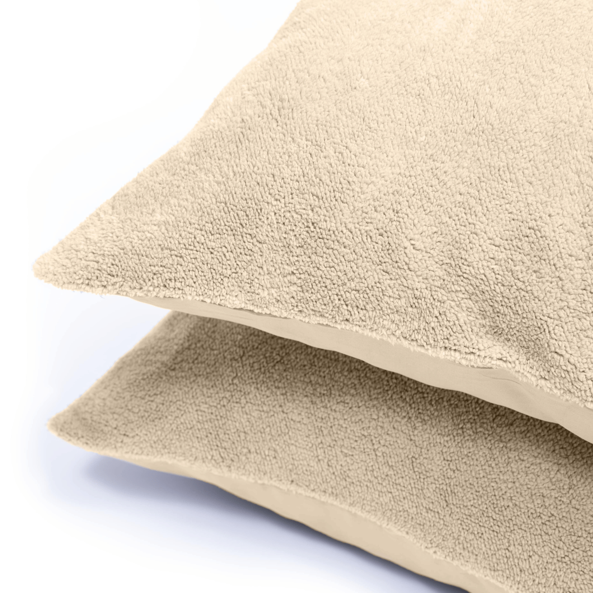 Zelesta Taie d'Oreiller Teddy Lot de 2 - Taupe