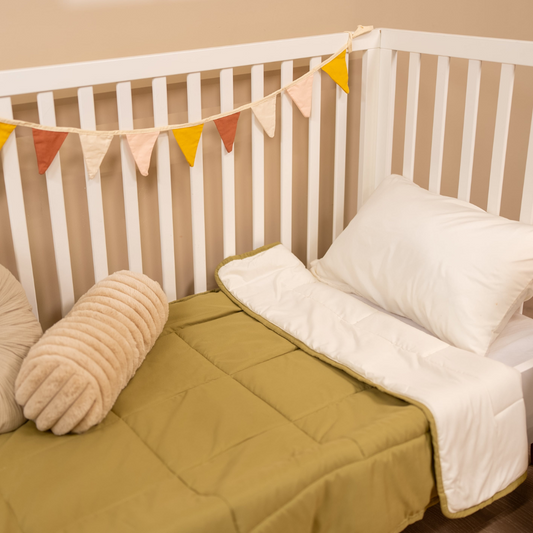 Zelesta Comfort Kids Duvet - Cream & Olive Green