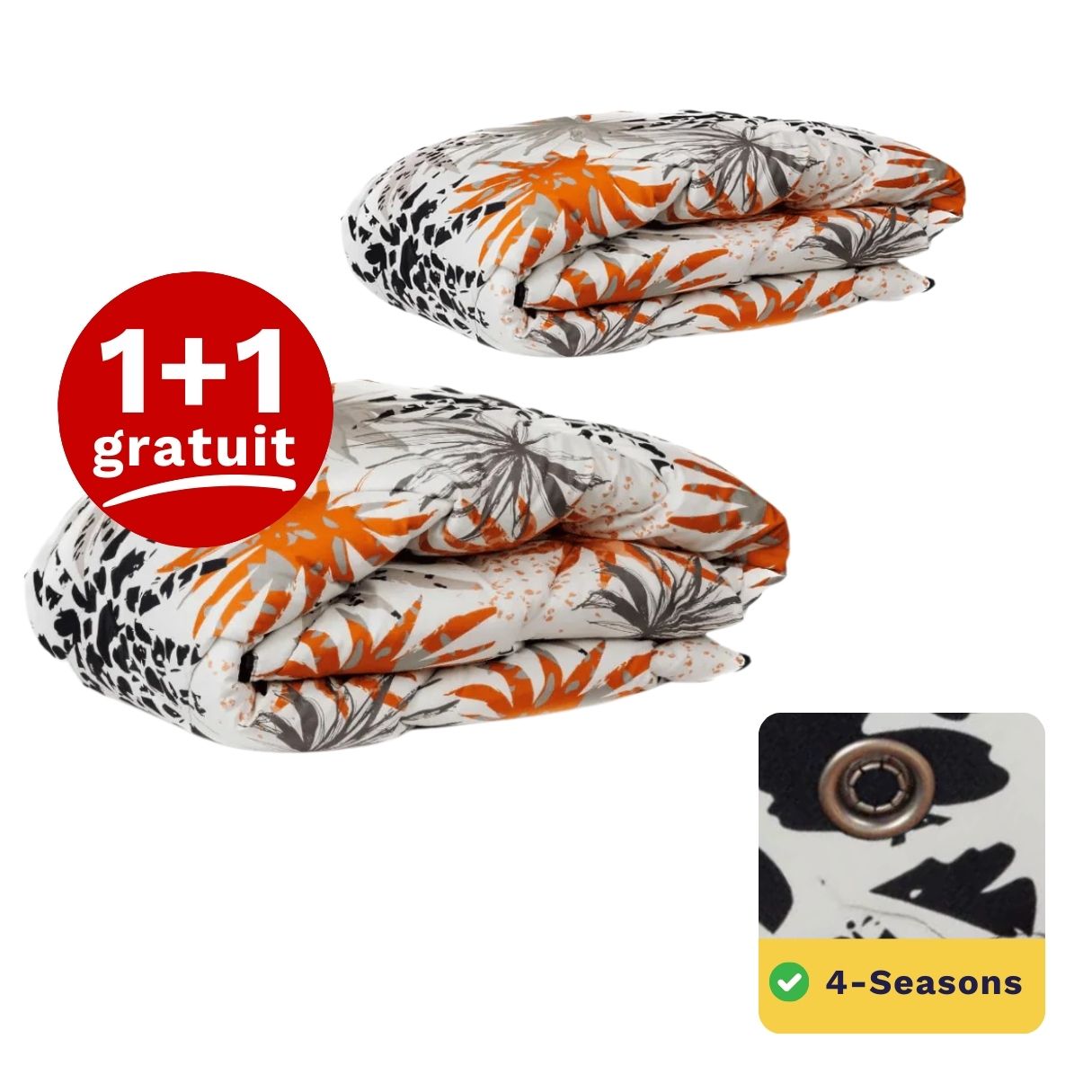 Zelesta Wonderbed 4 Saisons Double - Jungle orange