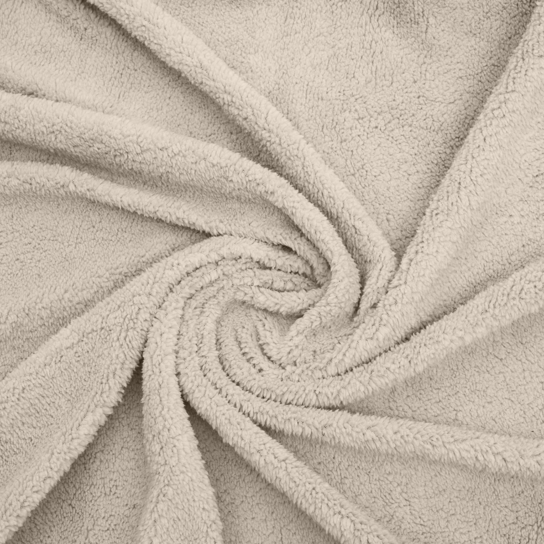 Zelesta Taie d'Oreiller Teddy Lot de 2 - Crème
