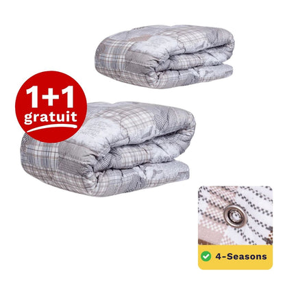 Zelesta Wonderbed 4 Saisons Double - Patchwork Coeurs