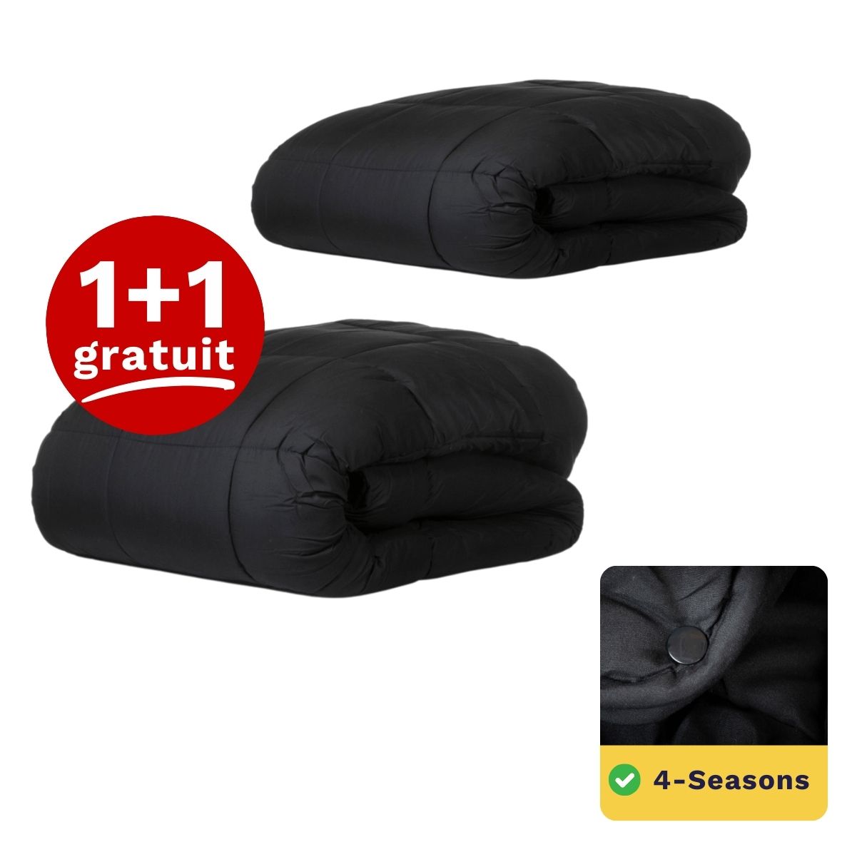 Zelesta Wonderbed 4 Saisons Double - Noir