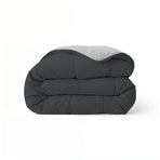 Couette Zelesta Comfort Duo - Noir Doux & Gris Argenté