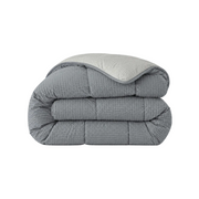 Zelesta Comfort Structure Seersucker Couette - Gris & Gris Clair