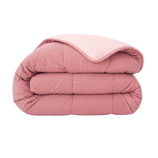 Zelesta Comfort Structure Seersucker Couette - Rose & Rose Clair